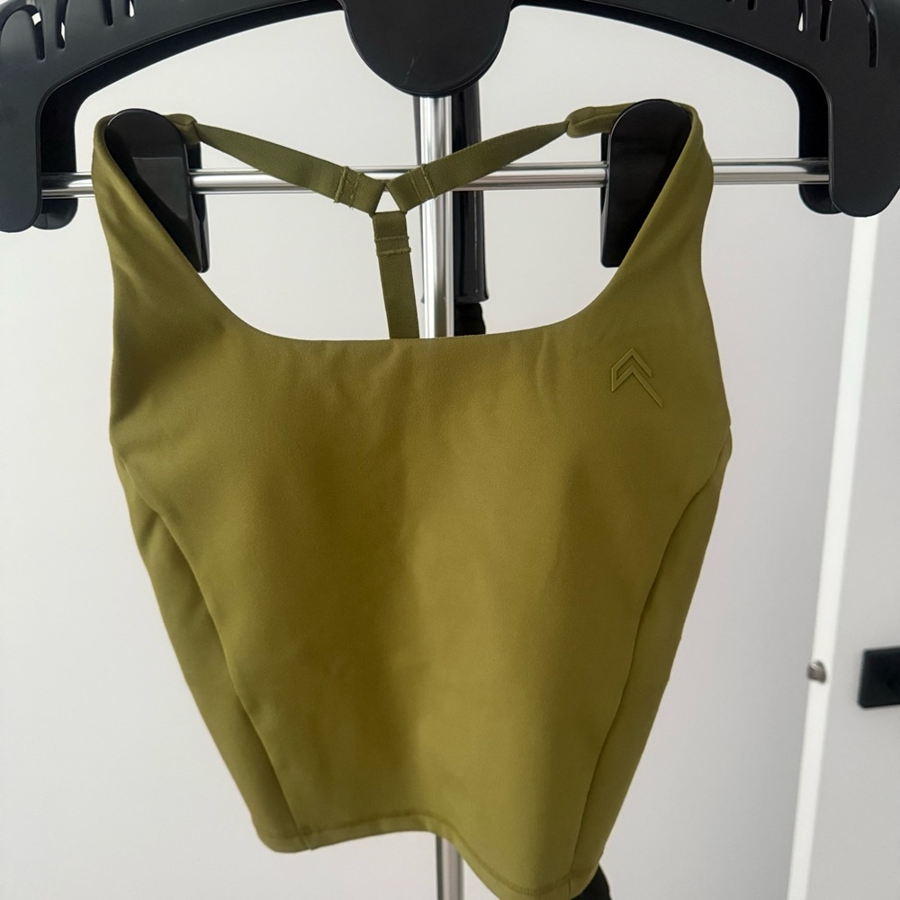 Oner Active Timeless Square neck Mid Vest | Olive Green | X-Small - Picture 6 of 8